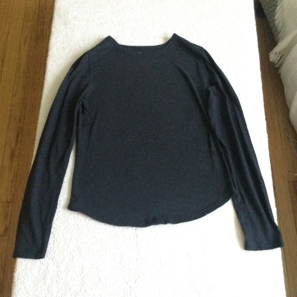 Vintage J. Crew Y2K Long Sleeve Crewneck Tee Gray - Sz Small - Picture 3 of 7